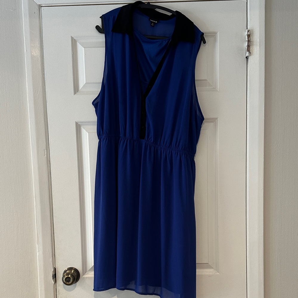 Torrid Royal Blue Sleeveless Midi Dress